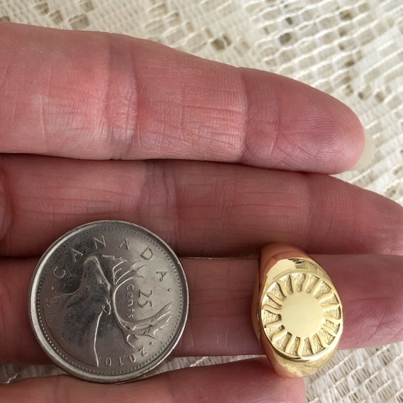 XIO designer Lady Leo adjustable Ring Gold plated adjustable size 6-9 Bold Sun - Picture 6 of 9